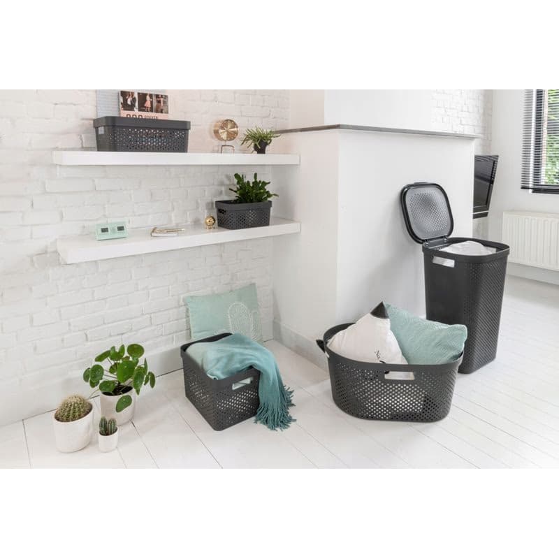 CURVER Úložný box INFINITY DOTS 11l recyklovaný plast | tmavosivá 2