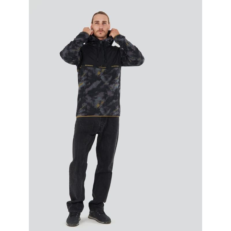 Pánska lyžiarska mikina s 1 2 zipsom FUNDANGO Exodus Hybrid Jacket-585-moor 4
