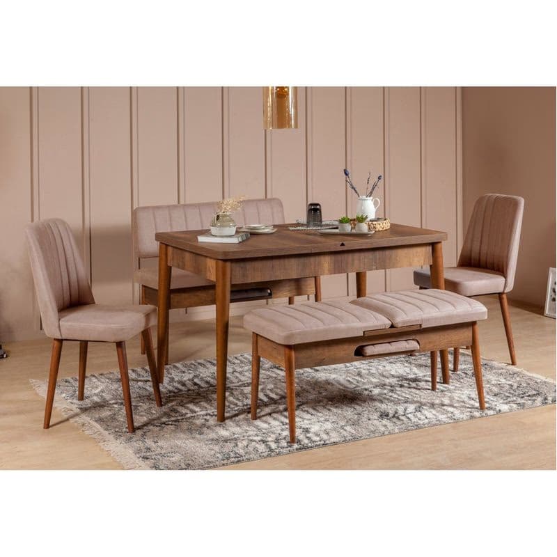 Stolička Vina Sandalye Walnut-Stone 5