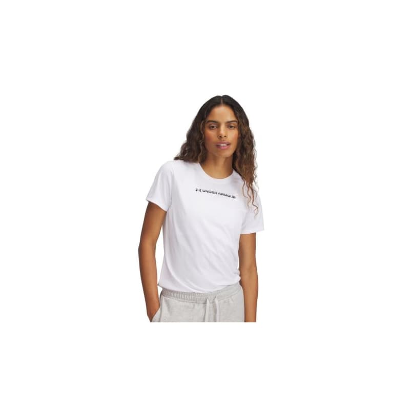 Dámske tréningové tričko s krátkym rukávom UNDER ARMOUR UA TECH PTH GRAPHIC SSC-WHT