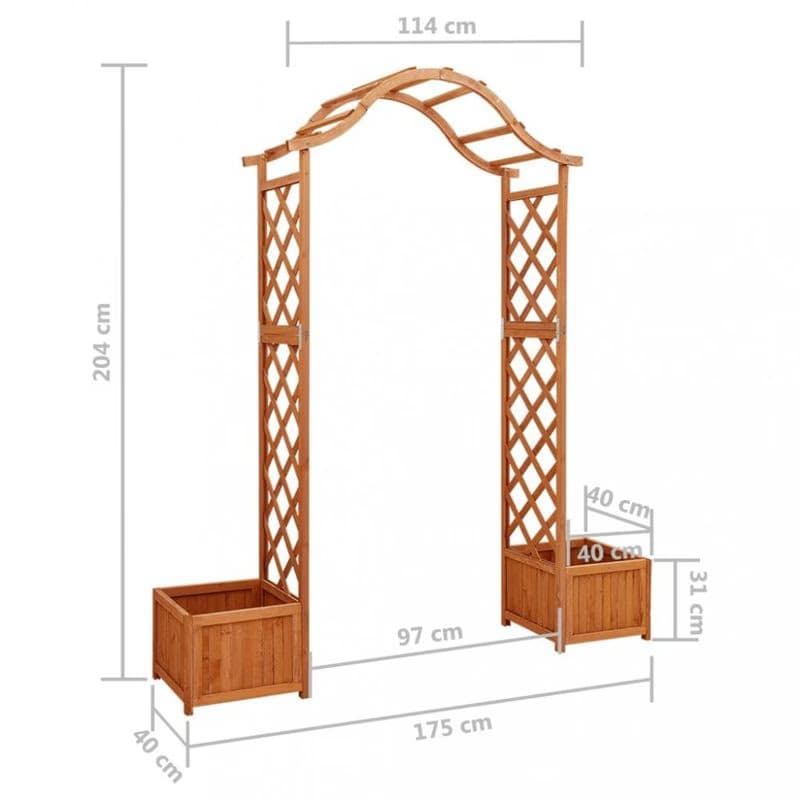 Záhradná pergola s hrantíkmi jedľa Dekorhome 6
