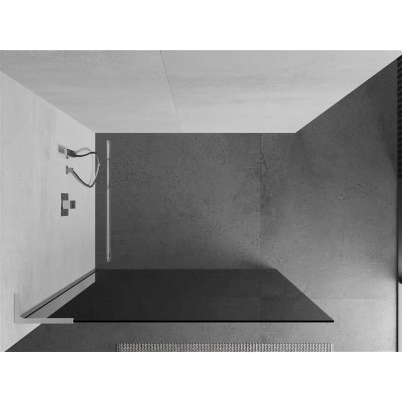 MEXEN/S - Kioto L Sprchová zástena WALK-IN 110 x 200, grafit, chróm 800-110-103-01-40 4
