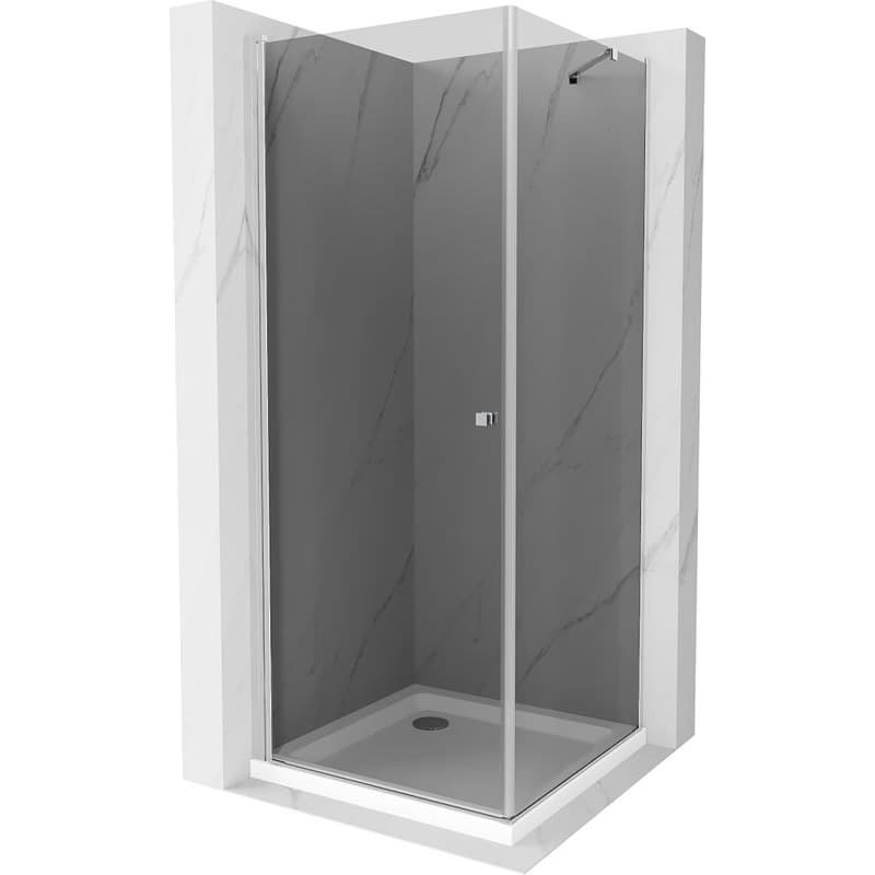 MEXEN/S - Pretória sprchovací kút 70x70, grafit, chróm + sprchová vanička vrátane sifónu 852-070-070-01-40-4010 1