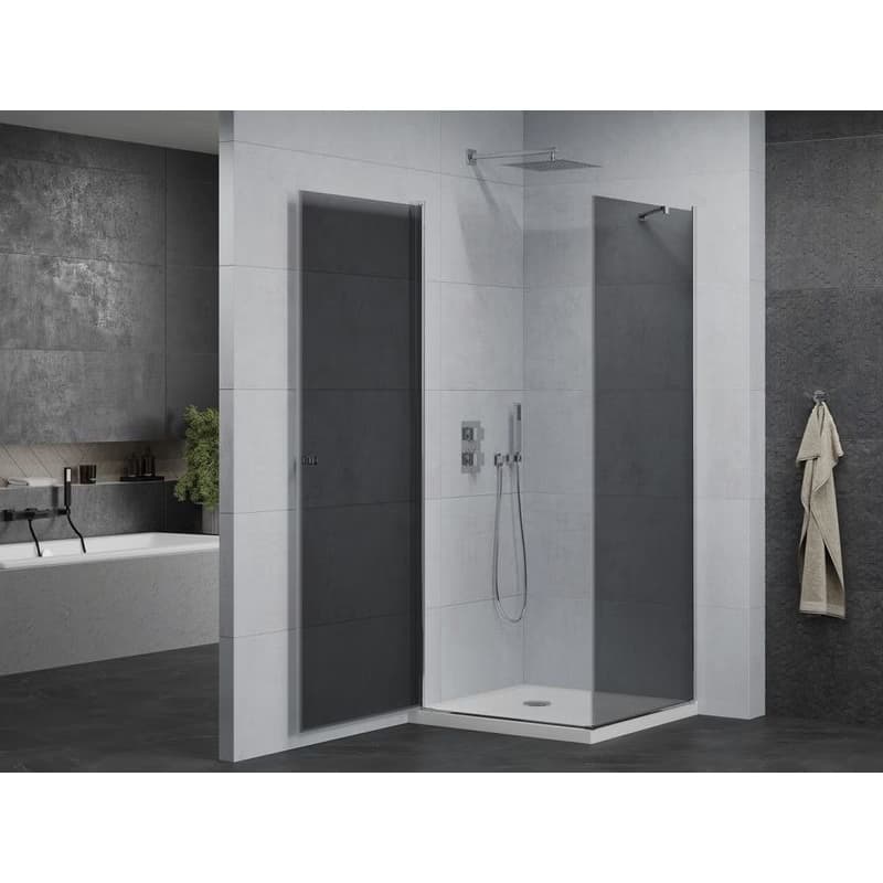 MEXEN/S - Pretória sprchovací kút 70x70, grafit, chróm + sprchová vanička vrátane sifónu 852-070-070-01-40-4010 3