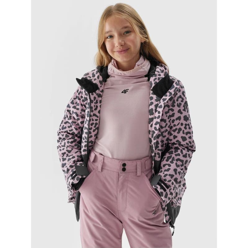 Dievčenská lyžiarska bunda 4F JUNIOR TECHNICAL JACKET-JAW23TTJAF357-90A-MULTICOLOUR ALLOVER 3