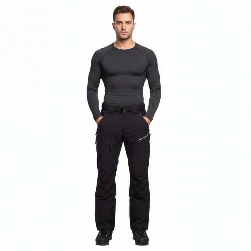 Pánske turistické softshellové nohavice NORTHFINDER GUSTAVE-269black 2