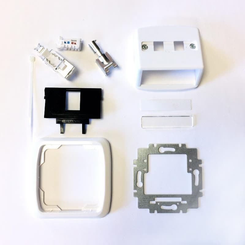 Jednozásuvka ABB TANGO 1xRJ45 cat6A STP biela 2