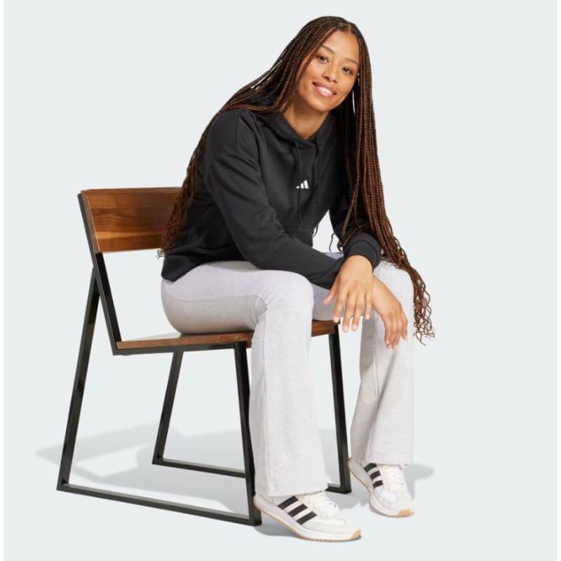 Dámska mikina s kapucňou ADIDAS W SL FT HD BLACK WHITE 5