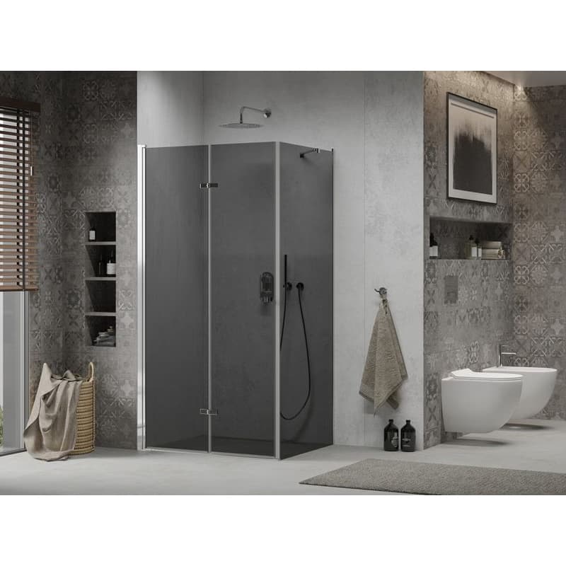 MEXEN/S - LIMA sprchovací kút 100x70, grafit, chróm 856-100-070-01-40 2