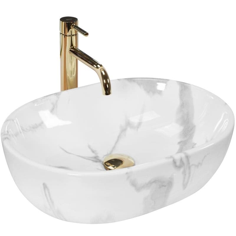 REA - Umývadlo na dosku Amelia Marmo Shiny REA-U8001 1