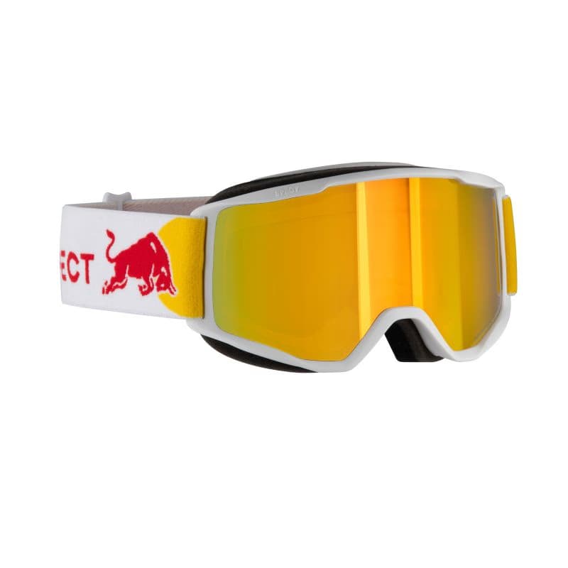 Lyžiarske okuliare RED BULL SPECT NEON 05RE2, white brown with red mirror 3