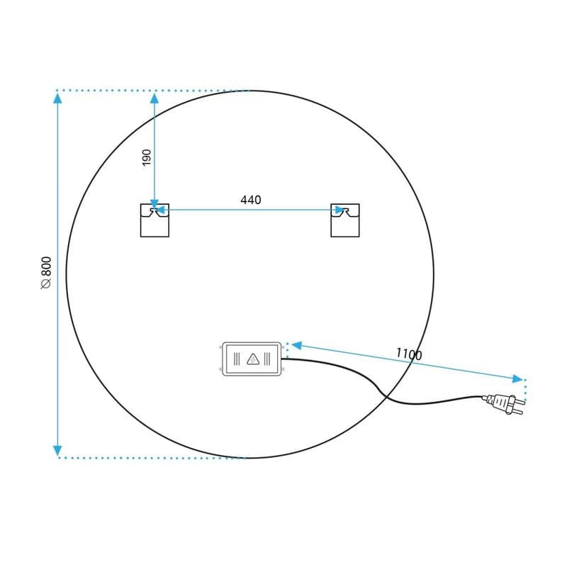 Tutumi - Zrkadlo LED BLUETOOTH FFJ 80cm HOM-06500 4