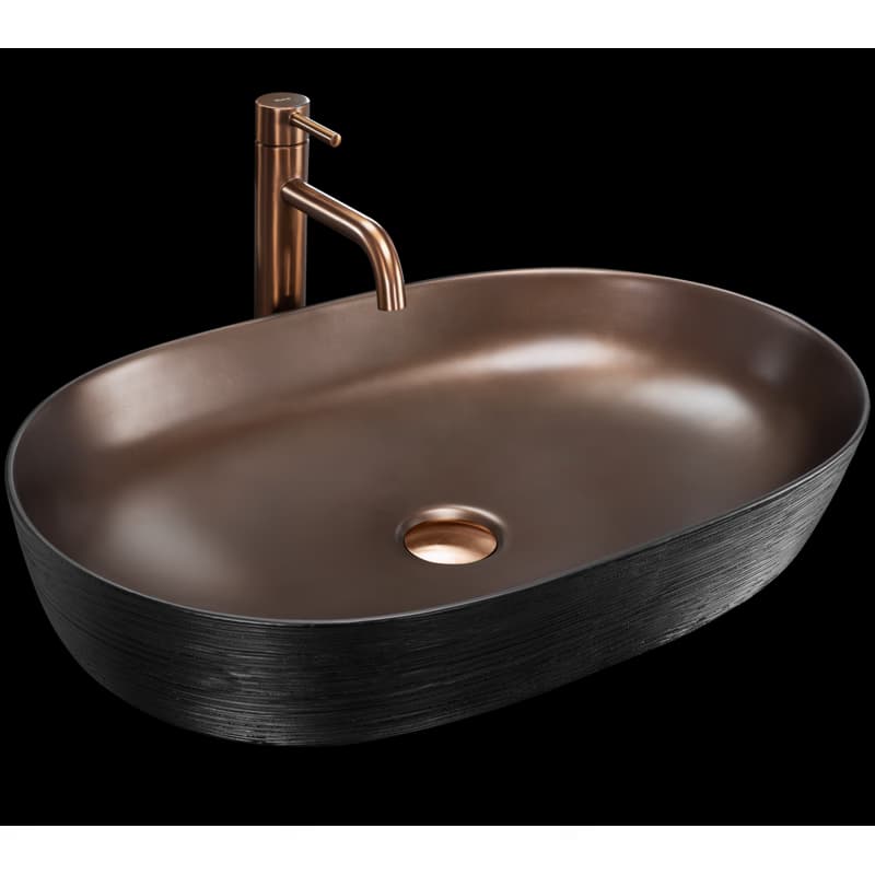 REA - Keramické umývadlo na dosku CLEO 61 Copper Bush / Black REA-U6383 2