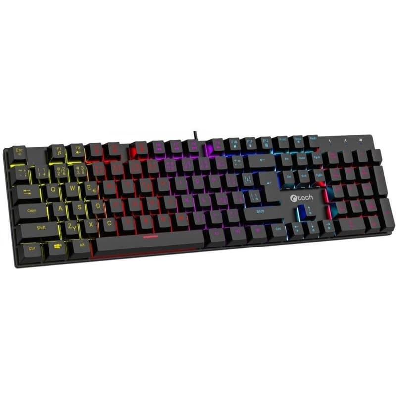 C-TECH mechanická klávesnica Morpheus, casual gaming, CZ/SK, červené spínače, RGB podsvietenie, USB 6