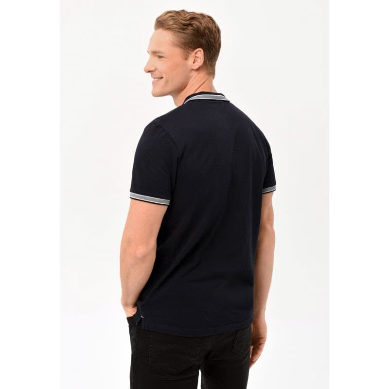 Pánske polo tričko s krátkym rukávom VOLCANO HARPER-600-NAVY 3