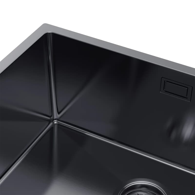 VELAZO Jednokomorový oceľový drez 54 x 44 cm PVD grafit, Velazo VELAZ5444B 4