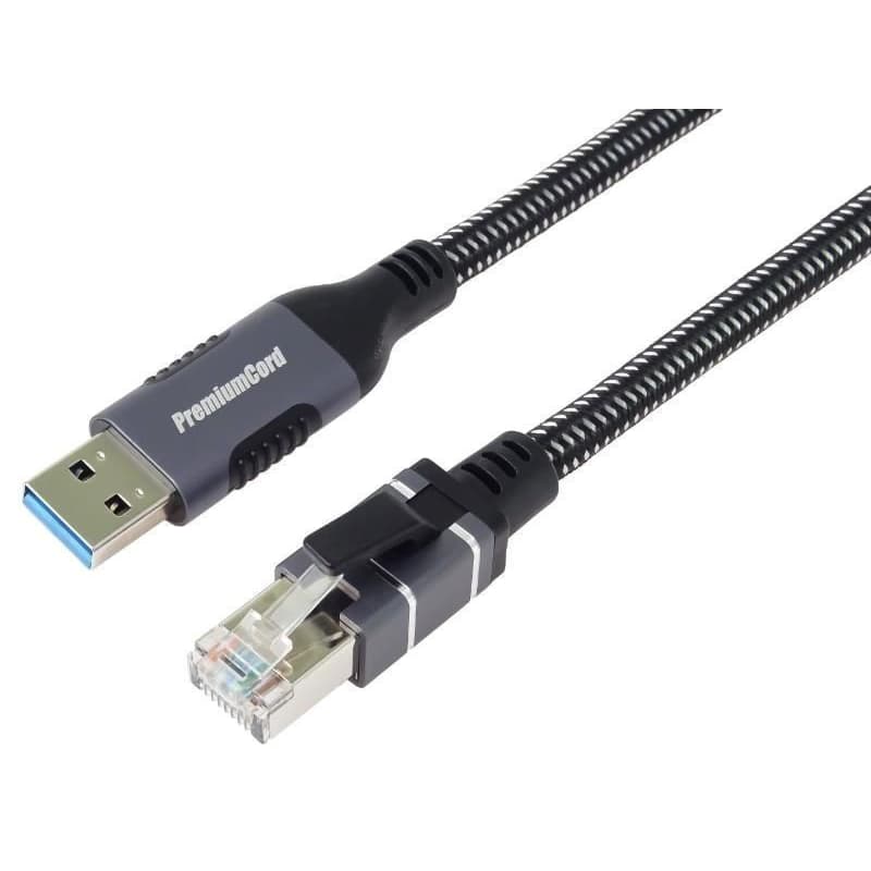 PremiumCord Ethernetový kábel USB3.2 na LAN RJ45 10/100/1000, 3m