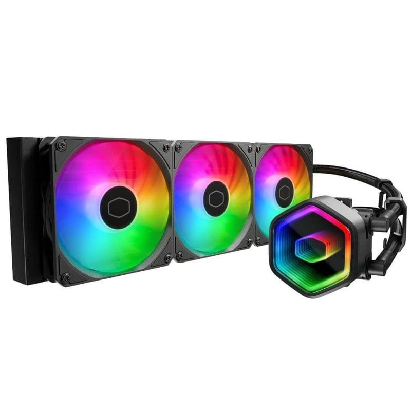Cooler Master vodný chladič MasterLiquid 360 Core II, 3x120mm, LGA1851, AM5, čierna 1