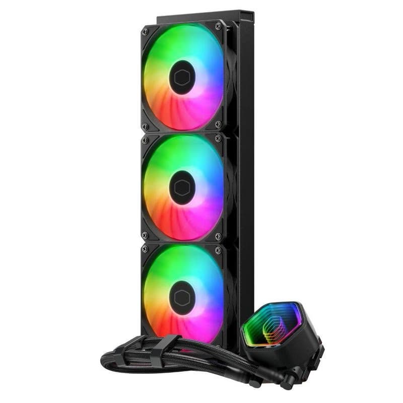 Cooler Master vodný chladič MasterLiquid 360 Core II, 3x120mm, LGA1851, AM5, čierna 2