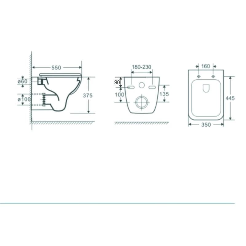 OLSEN SPA - Závesné WC ADDATO RIMLESS sa SLIM sedadlom Soft-close OLKLT2005E 2