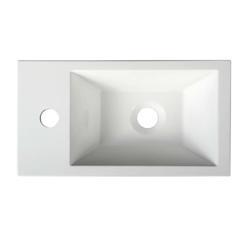 SAPHO - AMAROK liaty mramor umývadlo 40x22cm, biele, batéria vľavo AR400 3