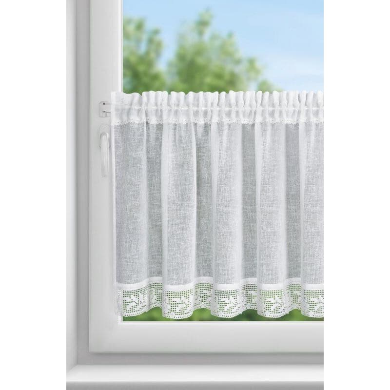 ArtFir Krátka záclona LARI P | biela 150 x 60 cm