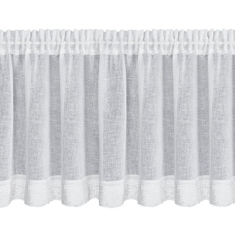 ArtFir Krátka záclona LARI P | biela 150 x 60 cm 2