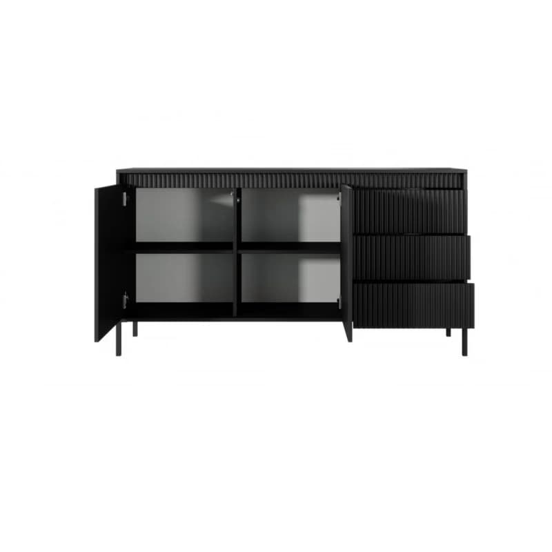ArtLas Komoda SPIRIT 153 2D3S | čierna 4