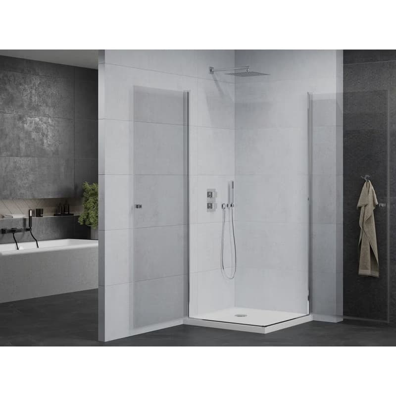 MEXEN/S - PRETORIA duo sprchovací kút 80 x 80, transparent, chróm + vanička vrátane sifónu 852-080-080-01-02-4010 3