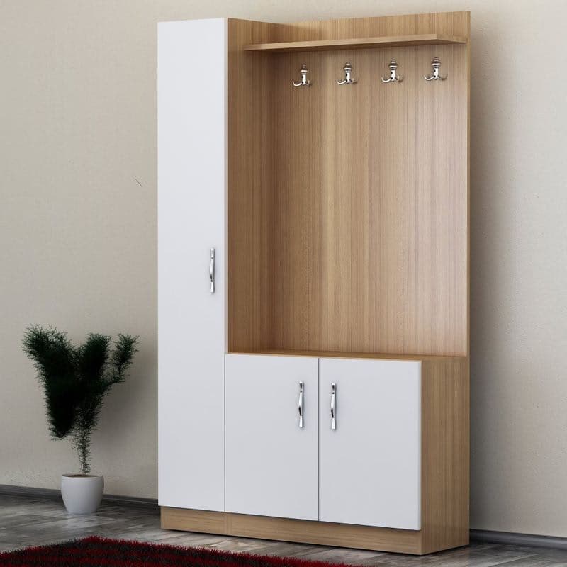 Predsieňová stena Naturel - Teak, White