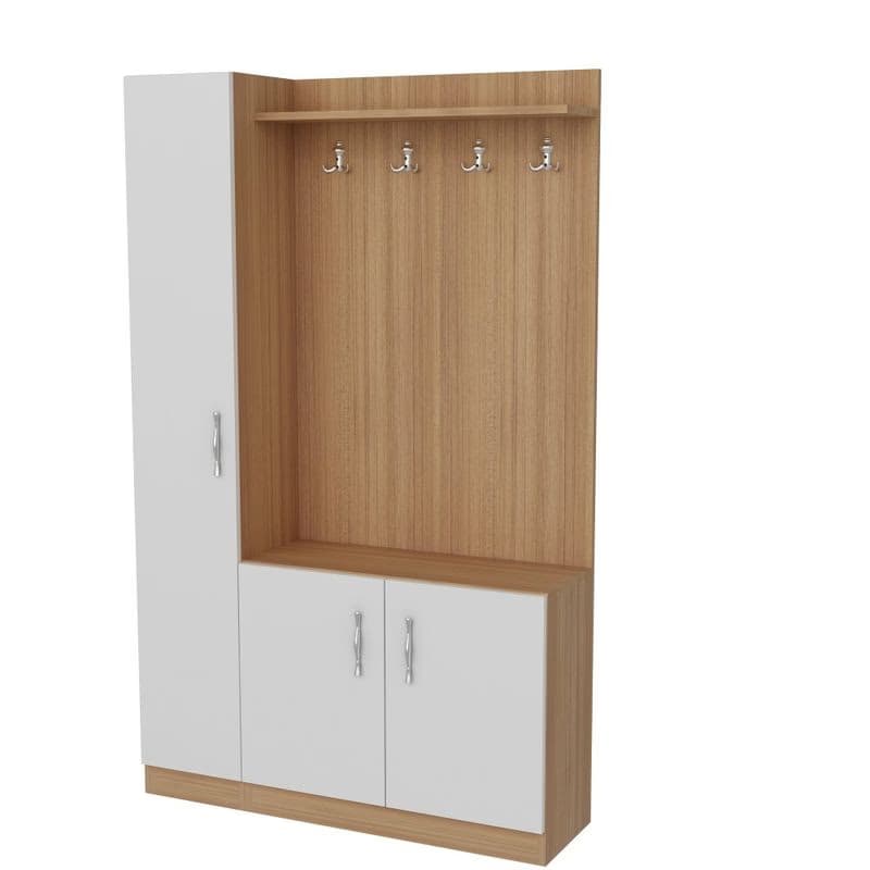 Predsieňová stena Naturel - Teak, White 5