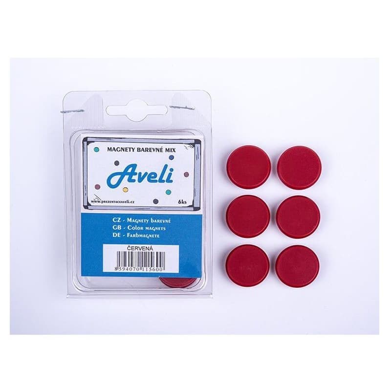 Set magnetov AVELI, červená farba 1