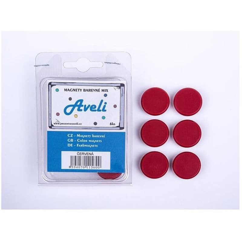Set magnetov AVELI, červená farba 2
