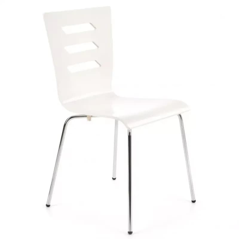 Stolička K155 kov/drevo biela 46x47x85 1