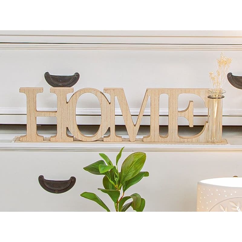 Drevený nápis Prírodné farby "Home" 1