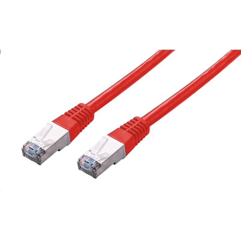 C-TECH Kábel patchcord Cat5e, FTP, červený, 0,25 m 1