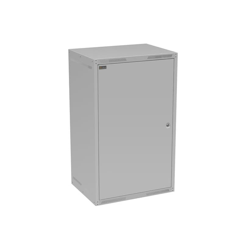 Nástenná rozvodná skriňa GrandN 20U 450 mm, plechové dvierka, RAL 7035, GrandN-20U-645-21-