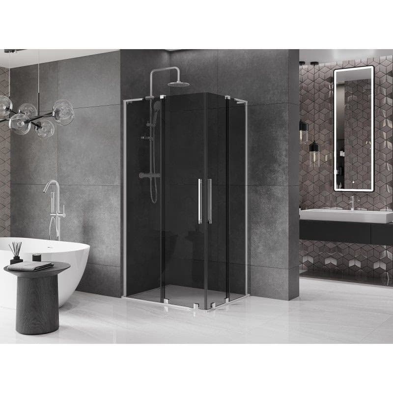 MEXEN/S - Velar L Duo sprchovací kút, posuvné dvere 100 x 90, grafit, chróm 871-100-090-02-43-01 6