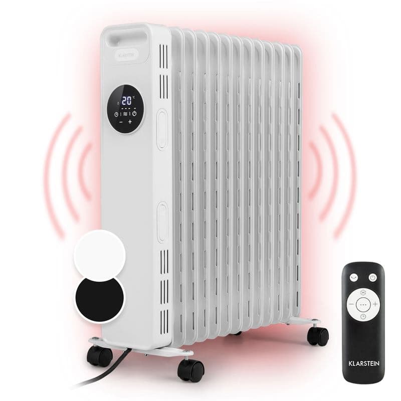 Klarstein Thermaxx Heatstream, olejový radiátor, 2500 W, 5-35 °C, 24-hod. časovač, biely 1