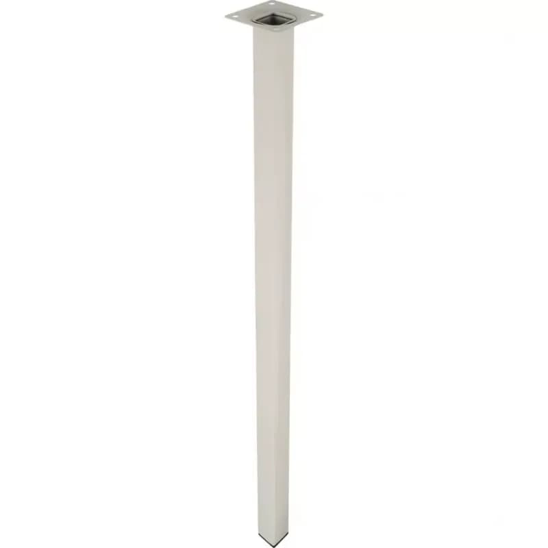 Štvorcová nábytková noha 80 cm biela 1