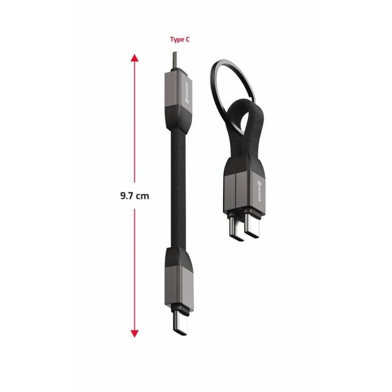 SWISSTEN MAGNETICKÝ KEYCHAIN KÁBEL USB-C / USB-C 9,7 CM 1