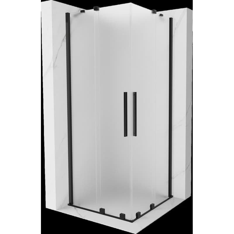 MEXEN/S - Velar Duo sprchovací kút, posuvné dvere 100 x 100, dekor, čierna 871-100-100-32-70 1