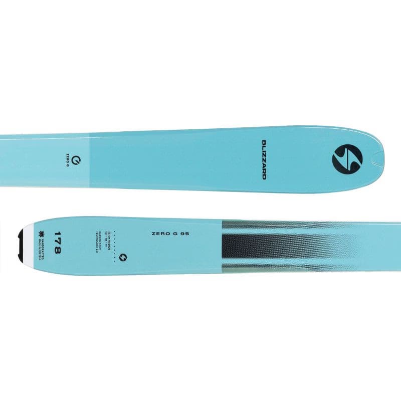 Skialp lyže (bez viazania) BLIZZARD Zero G 095, light blue, flat 2