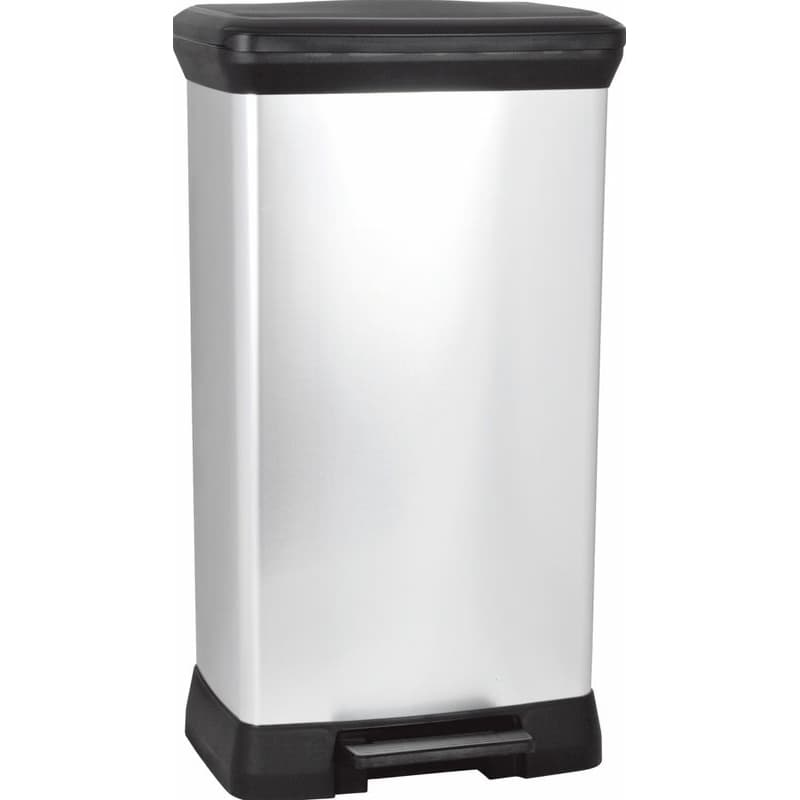 CURVER Odpadkový kôš DECO BIN 50l | strieborná