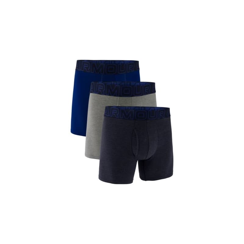 Pánske boxerky UNDER ARMOUR 3 PACK-UA PERFORMANCE COTTON - SOLID 6 inch-NVY 1
