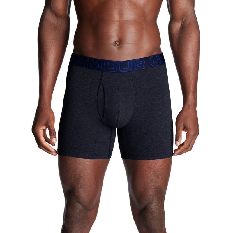 Pánske boxerky UNDER ARMOUR 3 PACK-UA PERFORMANCE COTTON - SOLID 6 inch-NVY 2