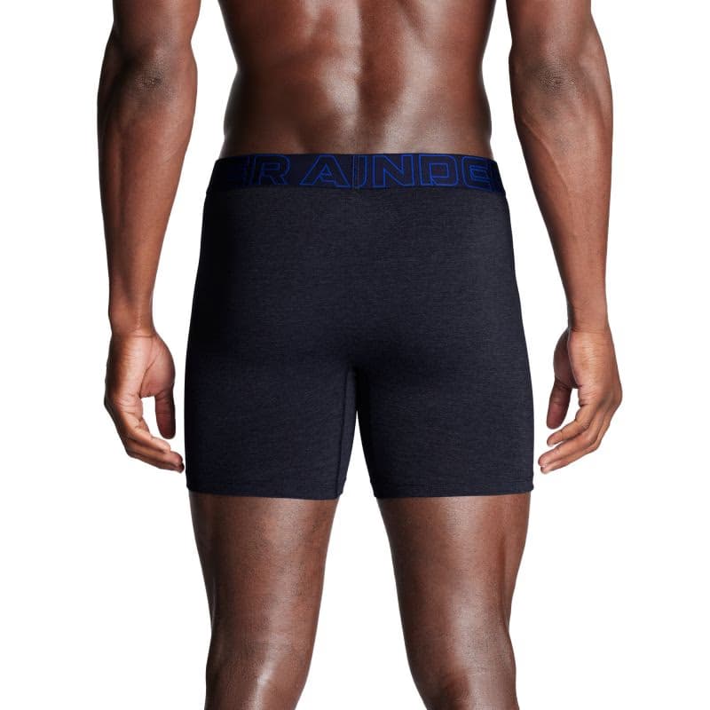 Pánske boxerky UNDER ARMOUR 3 PACK-UA PERFORMANCE COTTON - SOLID 6 inch-NVY 3
