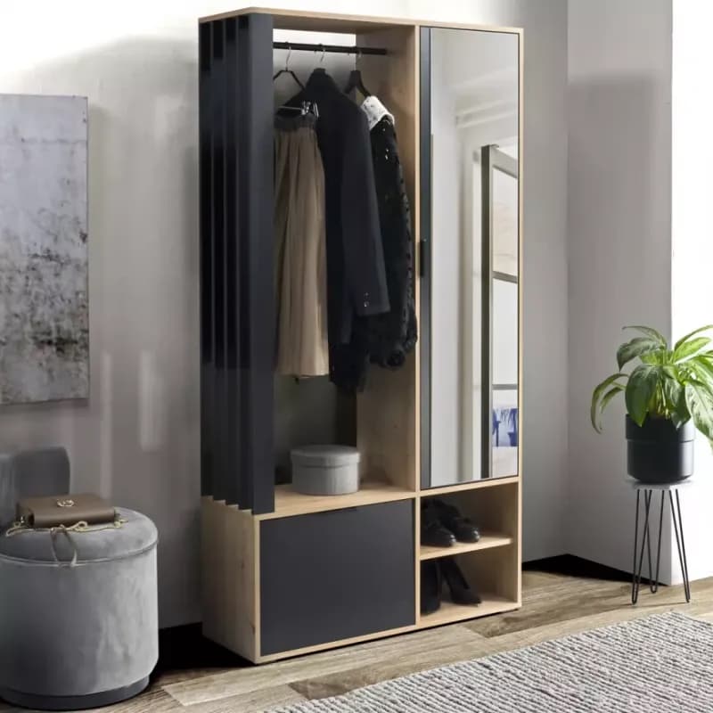 Predsieňový nábytok Milo Dub Artisan/čierna 1
