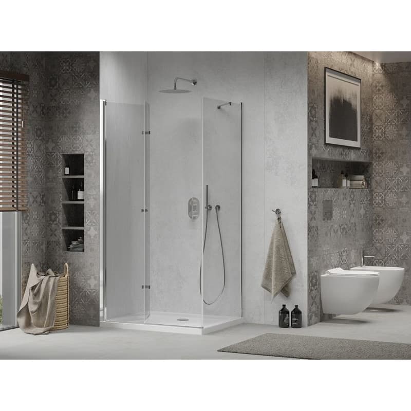 MEXEN/S - Lima sprchovací kút 70 x 80, transparent, chróm + vanička 856-070-080-01-00-4010 3