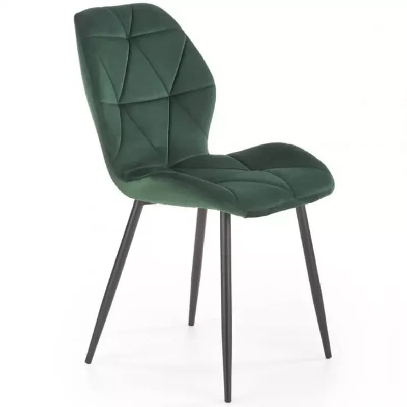 Stolička K453 Velvet/Kov Tmavozelený 1